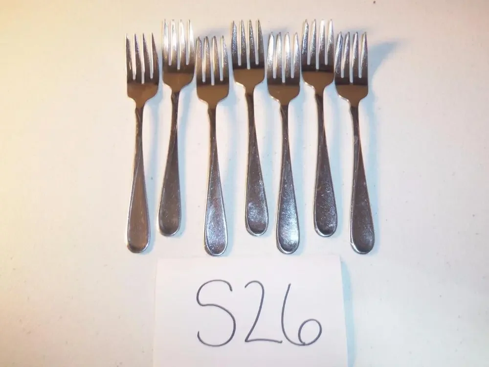 7 Oneida Flight Reliance Salad Forks Stainless -0216S26